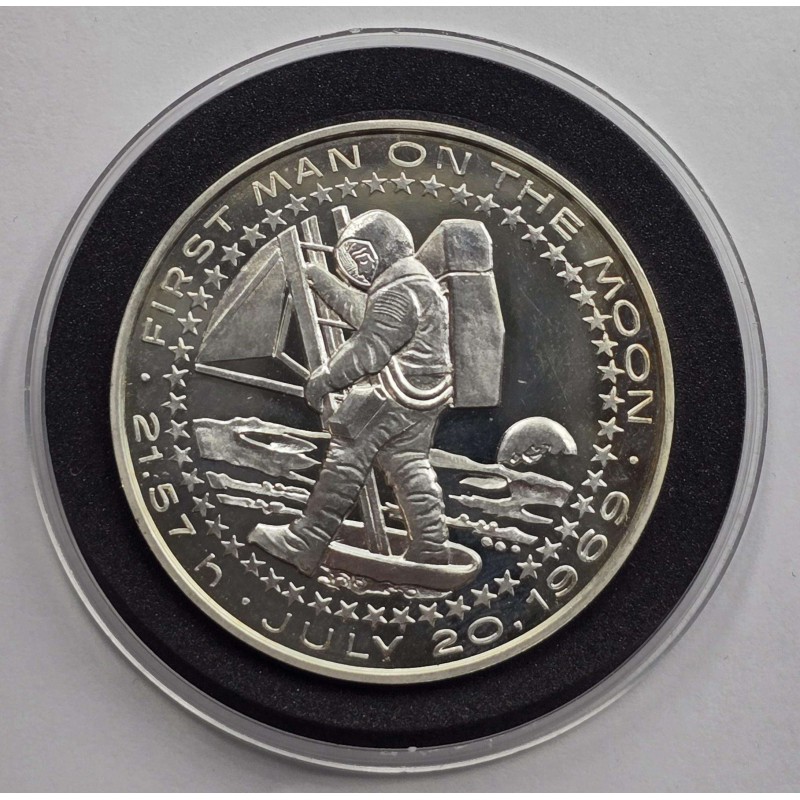 USA Apollo 11 Silver Proof Medal 1969 first man on the moon WORLD COINS
