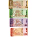SRI LANKA 2015 - 2017 COMPLETE ANIMAL BANKNOTE SET 5000 1000 500 100 50 20 RUPEES UNC WORLD BANKNOTES