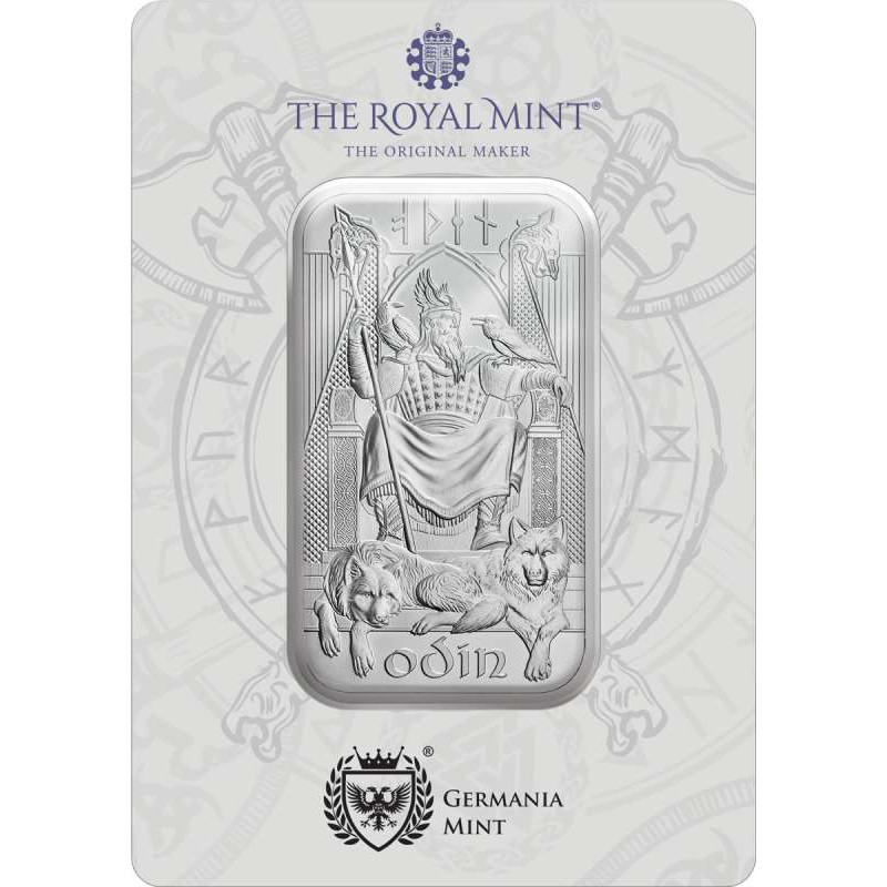 UK Norse Gods Odin 1 oz Silver Bar 1oz Silver bar .999 Royal mint GOLD AND SILVER BULLION