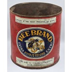 Cyprus Vintage 1960's BEE Brand Butter Large metal Tin ANTIQUES & OTHER COLLECTIBLES