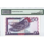 GIBRALTAR 1986 50 POUNDS QEII P24 PMG 66 EPQ BANKNOTE QUEEN ELIZABETH II WORLD BANKNOTES