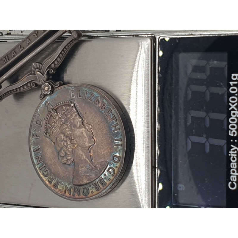 GREAT BRITAIN MALAYA SILVER WWII QEII 1918 - 1962 BRITISH General Service MEDAL ANTIQUES & OTHER COLLECTIBLES