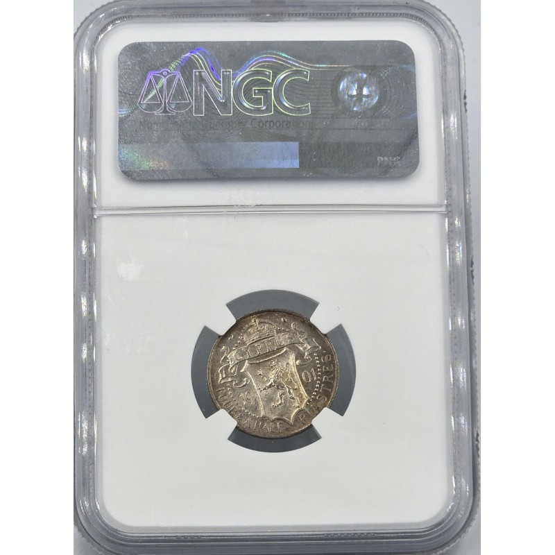 CYPRUS 4.5 SILVER PIASTRE COIN 1901 QUEEN VICTORIA NGC AU58 WORLD COINS