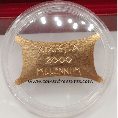 CYPRUS 2000 PROOF 100 POUNDS GOLD TALENT MILLENIUM