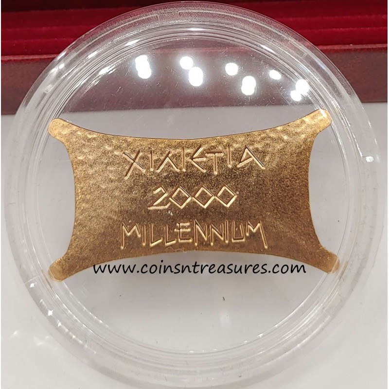 CYPRUS 2000 PROOF 100 POUNDS GOLD TALENT MILLENIUM WORLD COINS