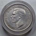 AUSTRALIA ONE CROWN 1937 SILVER COIN OF KGVI WORLD COINS