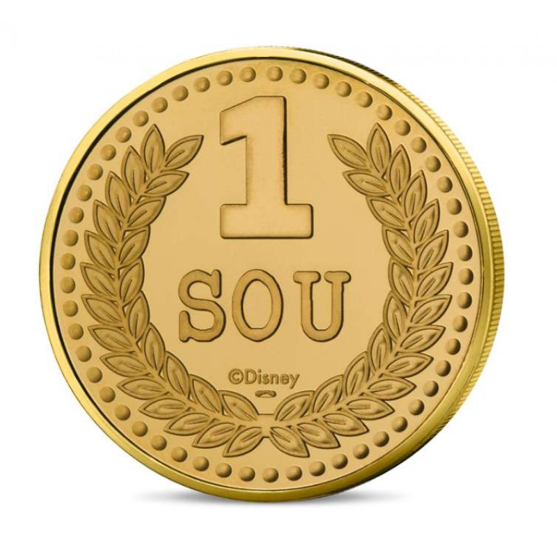 France 2026 Scrooge McDuck Gold plated Lucky Dime coin WORLD COINS