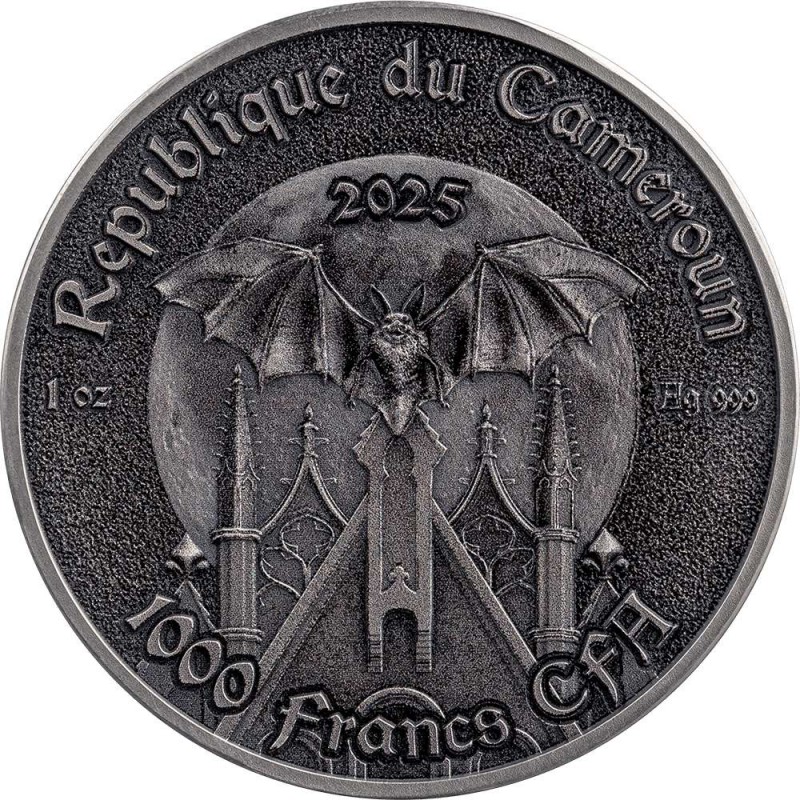 RAVEN Nocturne Creatures 1 Oz Silver Coin Cameroon 2025 GOLD AND SILVER BULLION