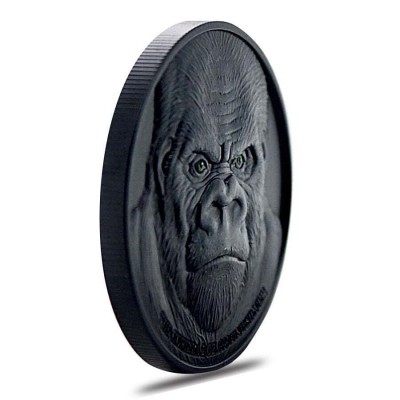 Black Gorilla 2 Oz Silver Coin 10000 Francs Chad 2023