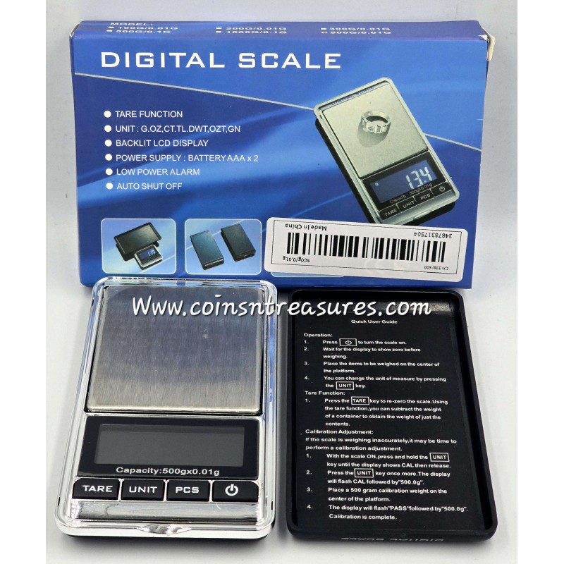 COLLECTORS QUALITY DIGITAL SCALE 2 DIGITS 0,01 UP TO 500 GR ACCESSORIES & SUPPLIES