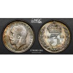 UK GREAT BRITAIN SILVER 3 PENCE 1913 NGC MS 67 POP 1 WORLD COINS