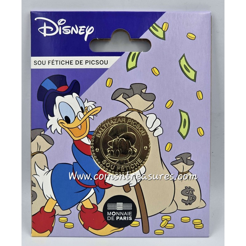 France 2026 Scrooge McDuck - Mini-medal Lucky Dime coin WORLD COINS