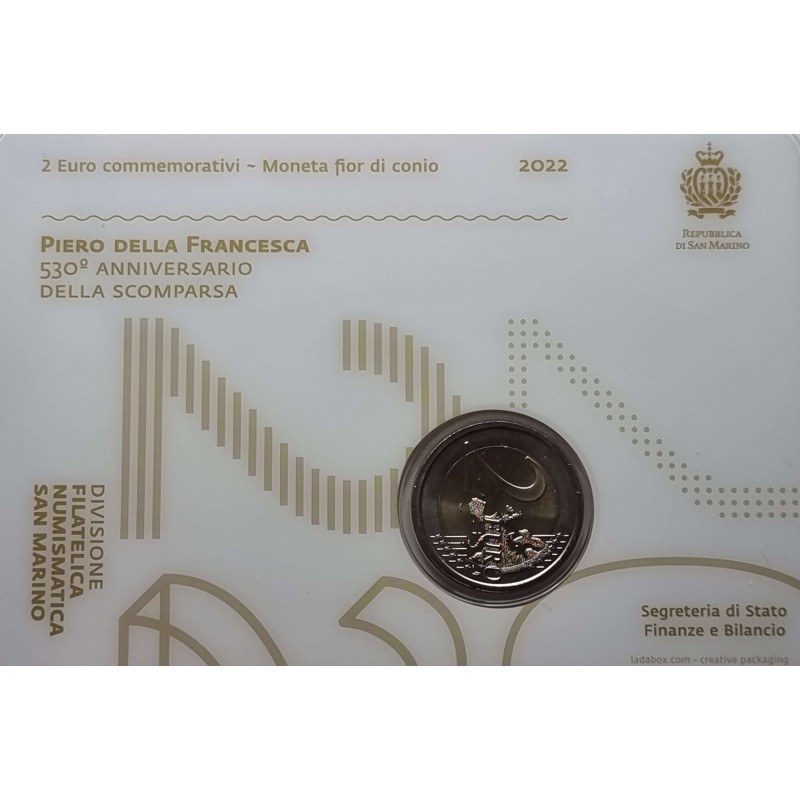 San Marino 2022 Piero Della Francesca in Coin Card WORLD COINS