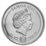 Samoa 1 oz silver Coin Looney Toons DAFFY DUCK 2022 BU COLOURED GOLD AND SILVER BULLION