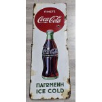 Cyprus Vintage Coca Cola Rare Enamel Advertising Sign 1951 ANTIQUES & OTHER COLLECTIBLES