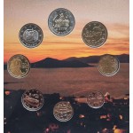 GREECE 2021 COMPLETE YEAR EURO SET IN COIN BLISTER NAXOS WORLD COINS
