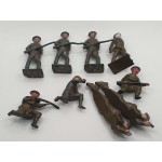 LEAD 9 WWI BRITISH SOLDIERS VINTAGE TOYS LOT ANTIQUES & OTHER COLLECTIBLES