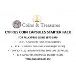 Coin capsules Starter kit for Cyprus coins 1879-1949 pack of 100 ACCESSORIES & SUPPLIES