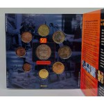 BELGIUM 2003 YEAR EURO COINS SET BLISTER 50 YEARS TV WORLD COINS