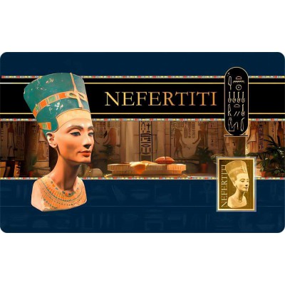 NEFERTITI 1/1000 Oz .999 Gold in Coin card 