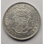South Africa 2.5 Shilling silver coin KGVI 1942 WORLD COINS