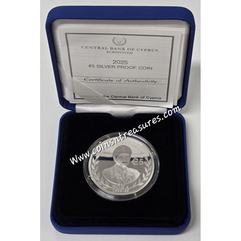 Cyprus 2025 Silver Proof coin 70 Years EOKA Anniversary WORLD COINS