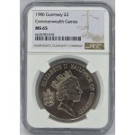 GUERNSEY 1986 COMMONWEALTH GAMES NGC MS 65 TOP UNC WORLD COINS