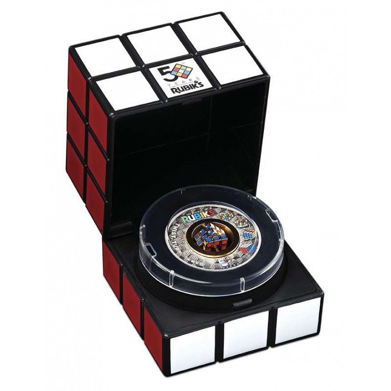 RUBIK CUBE 50th Anniversary 2 Oz Silver Coin 2$ Tuvalu 2024 GOLD AND SILVER BULLION