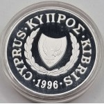 CYPRUS 1996 SILVER PROOF POUND COIN OLYMPIC GAMES ATLANTA WORLD COINS