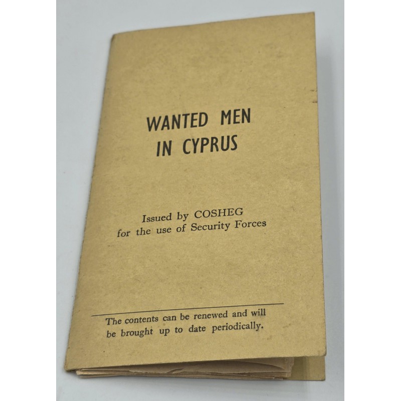 WANTED MEN OF CYPRUS 1955 EOKA FIGHTERS POCKET BOOKLET ANTIQUES & OTHER COLLECTIBLES