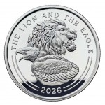 UK The Lion and The Eagle 2026 1oz Silver Proof Coin GOLD AND SILVER BULLION