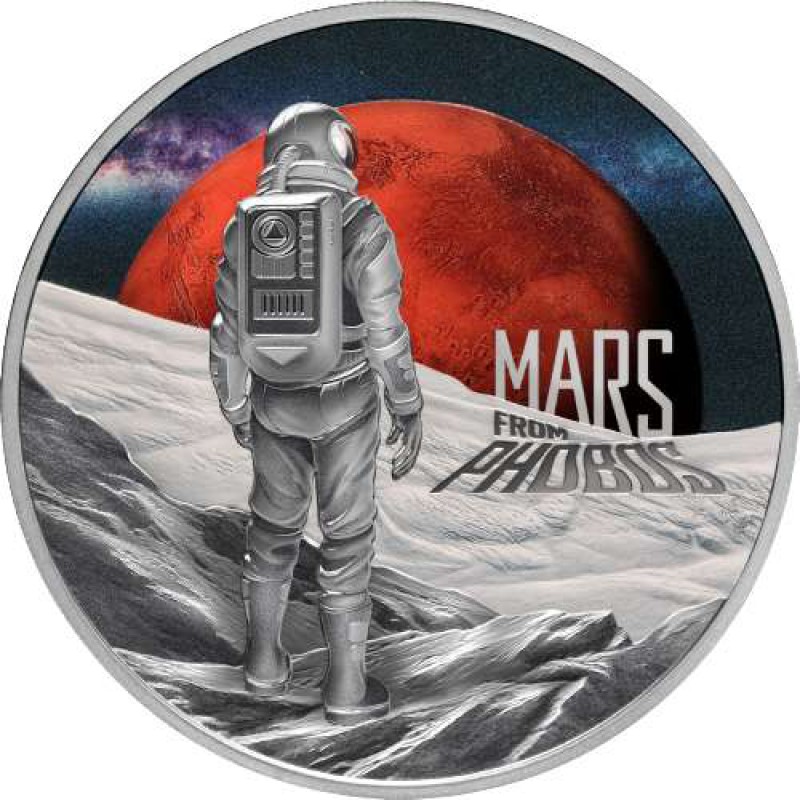 Niue 2024 Mars from Phobos 1 oz Silver Proof Coin GOLD AND SILVER BULLION