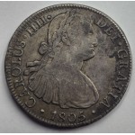 MEXICO 8 REALES SILVER COIN CAROLUS IIII 1805 WORLD COINS