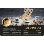 African Animals Big 5 collection 1/1000 Oz .999 Gold coins Album GOLD AND SILVER BULLION