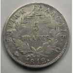 France Napoleon Bonaparte Silver 5 Francs coin 1812 Q WORLD COINS