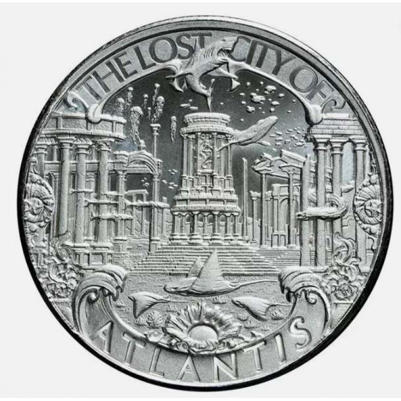 Mason Mint Poseidon Atlantis 1 oz Silver Round Coin GOLD AND SILVER BULLION