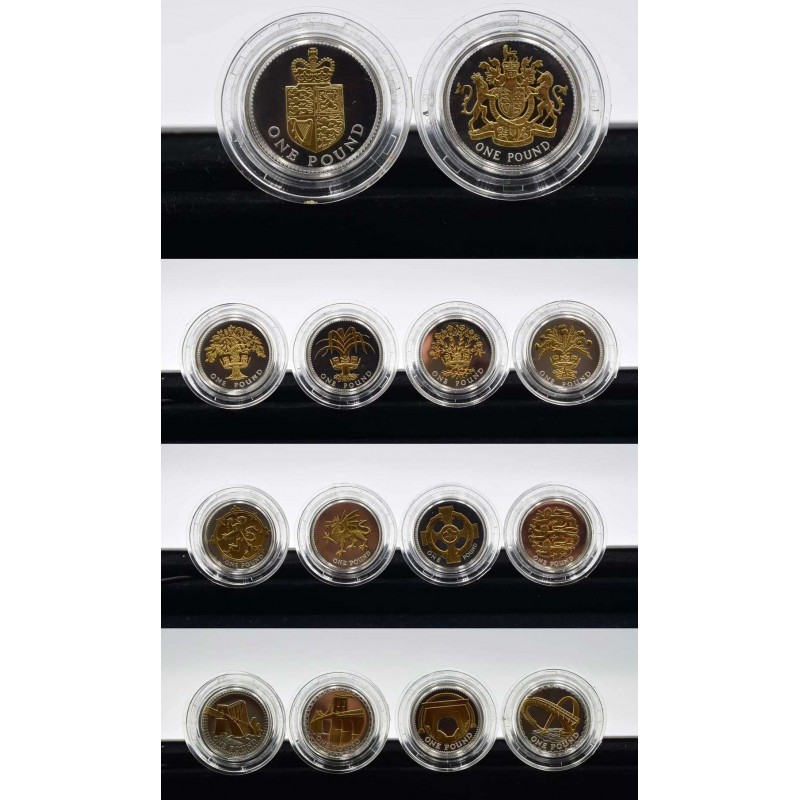 UK 2008 £1 Silver Proof 25th Anniversary 14 Coin Set Collection by Royal mint SPECIAL OFFERS