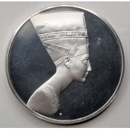 FRANKLIN MINT 100 Greatest Masterpieces Silver Proof Coin Series - Queen Nefertiti - 1365 B.C