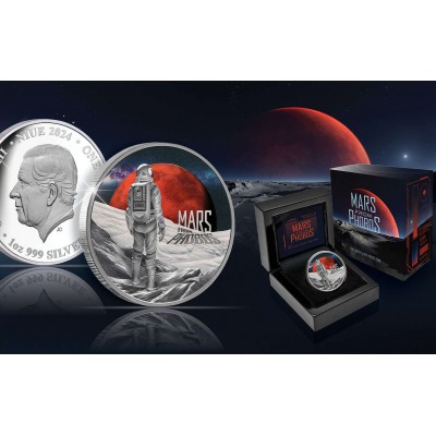 Niue 2024 Mars from Phobos 1 oz Silver Proof Coin