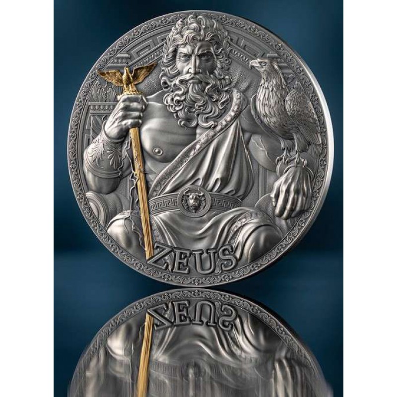 ZEUS Great Greek Mythology 3 Oz Silver Coin Cameroon 2025 GOLD AND SILVER BULLION