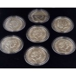 Leonardo Da Vinci - set collection of 7 colored coins WORLD COINS