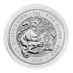 UK 2 oz Silver Coin Tudor Beasts Lion 2026 BU £5 GOLD AND SILVER BULLION
