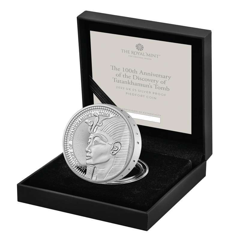 UK 2022 TUTANKHAMUN'S TOMB PIEDFORT SILVER PROOF COIN GOLD AND SILVER BULLION