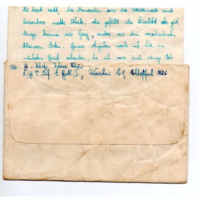 GERMANY POST WWII NAZI SS LETTER 1942