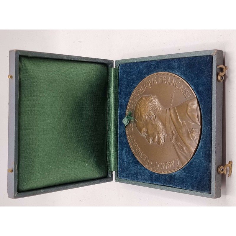 FRANCE LARGE MEDAL 148,6gr Commemorative Election of Sadi Carnot 1887 ANTIQUES & OTHER COLLECTIBLES