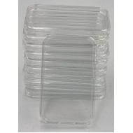 Rectangular Coin Capsules 29 x 50mm for 1 oz ROYAL MINT silver bar 10 PIECES