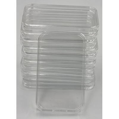 Rectangular Coin Capsules 29 x 50mm for 1 oz ROYAL MINT silver bar 10 PIECES