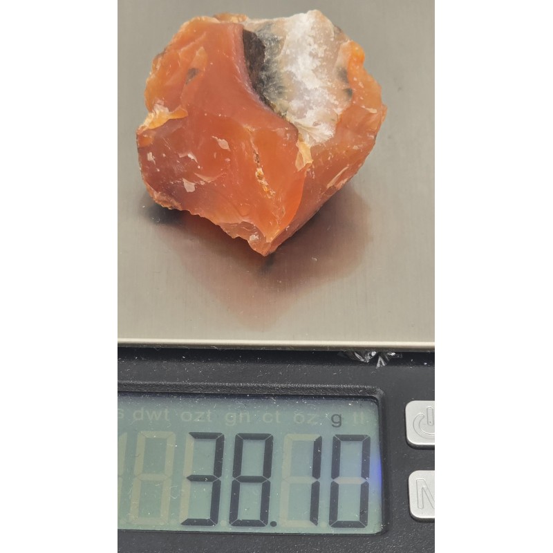 Orange Carnelian Gem Mineral crystal stone from India ANTIQUES & OTHER COLLECTIBLES