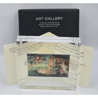 BIRTH OF VENUS 2026 Botticelli 1 Oz Silver Coin Bar Cameroon