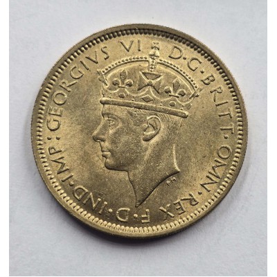 British West Africa 1 Shilling coin 1947 UNC